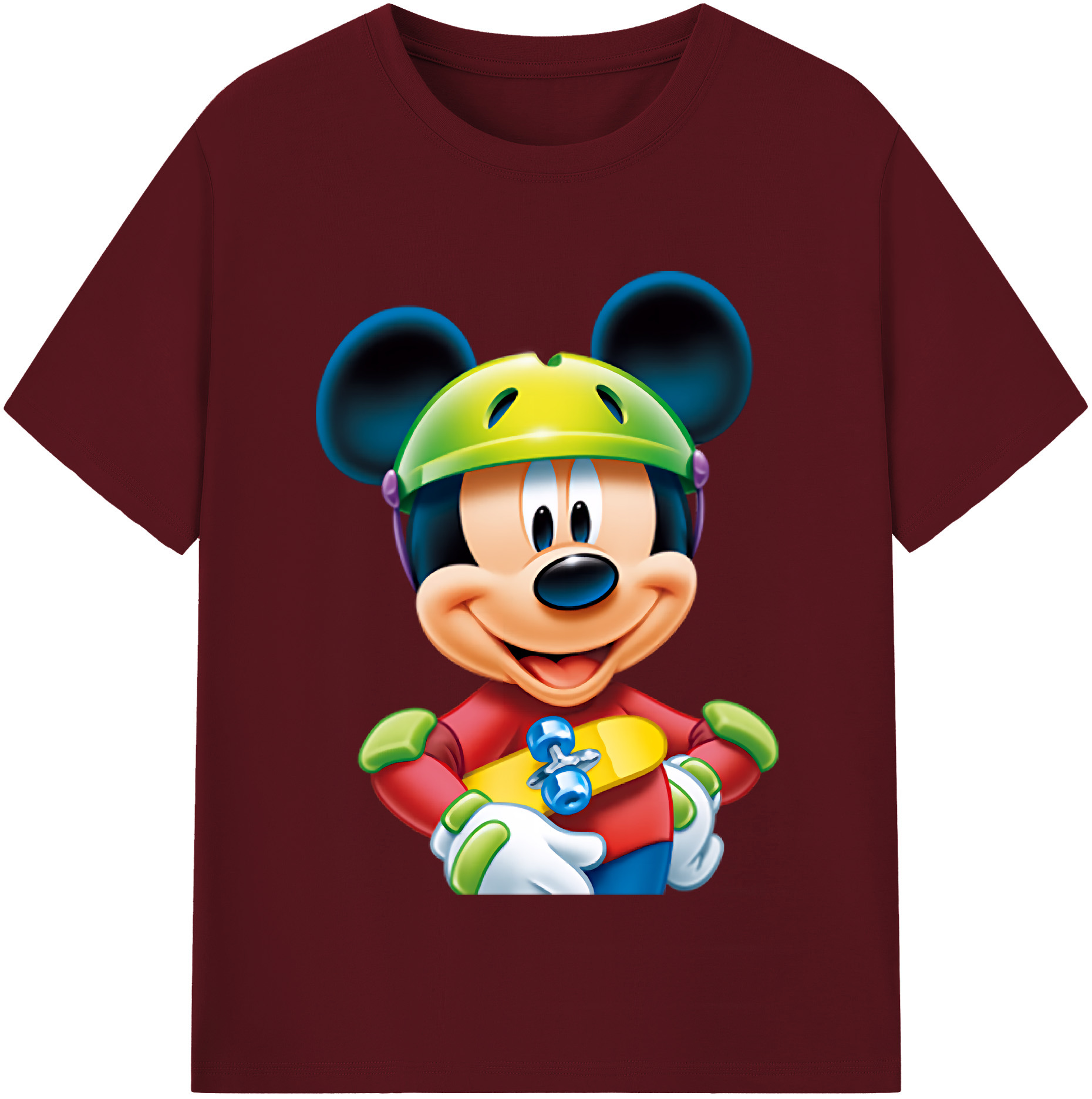 （画像用） ミッキーマウス Mickey Mouse 綿100％半袖Tシャツ（フロントプリント）